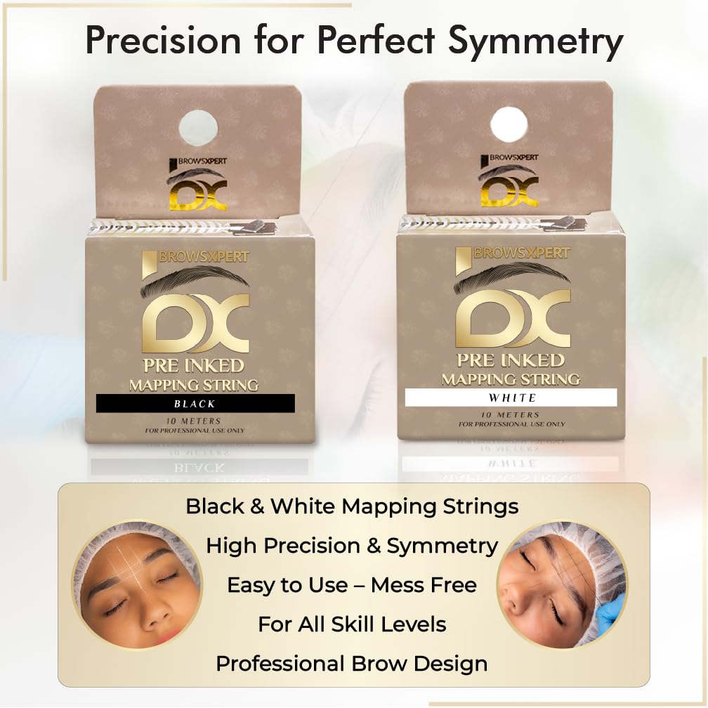 BROWSXPERT STARTER KIT (Cleanser Foam, Electric Mixer, Master Brow Mapping Kit, Plastic Film Wrap & Shading Henna Powder Touch-Up Kit)