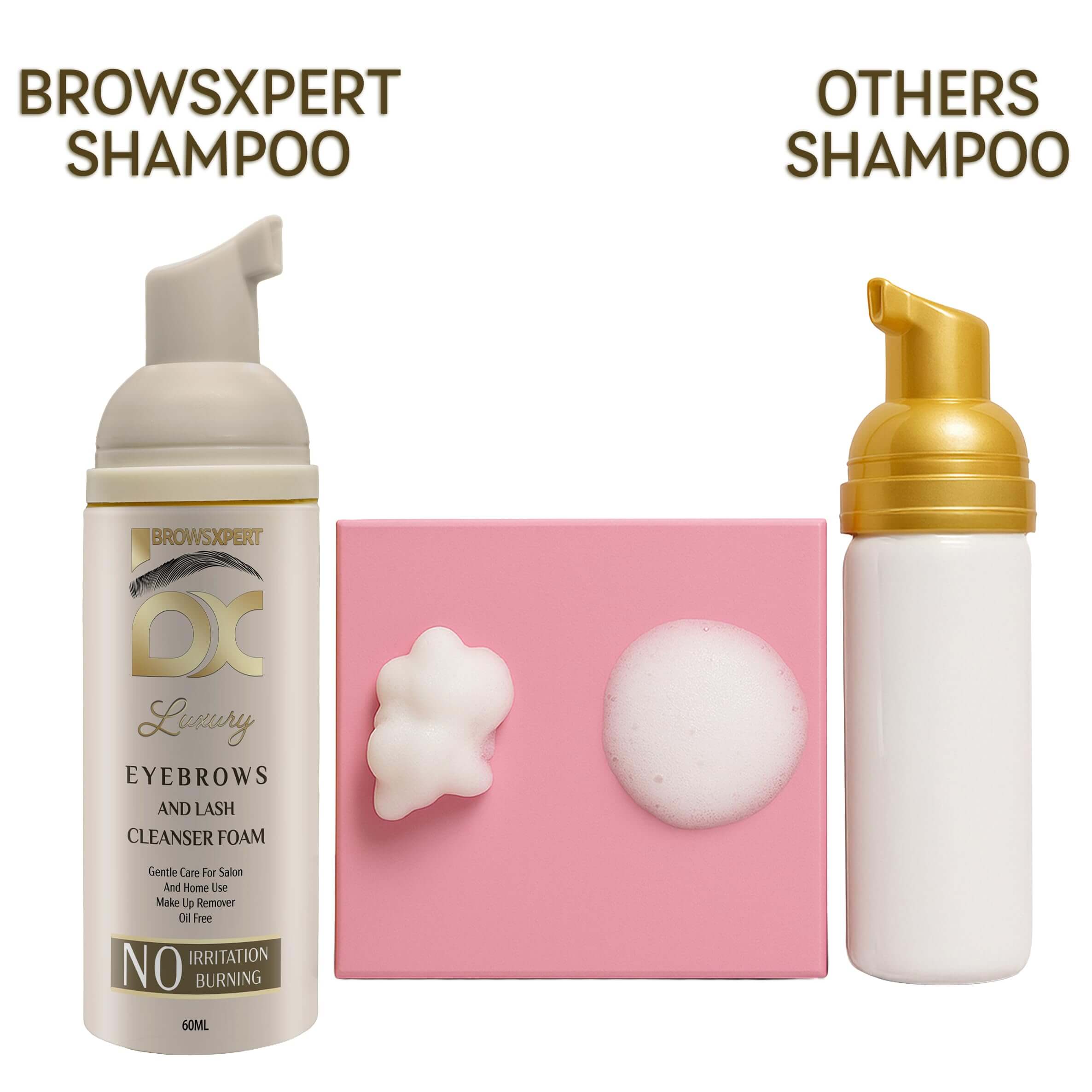 Brows Xpert Clarifying Shampoo Cleanser Foam – Gentle Oil-Free | Prep Before Tint or Henna | For Sensitive Skin | 60ml Bottle – Professional & Home Use