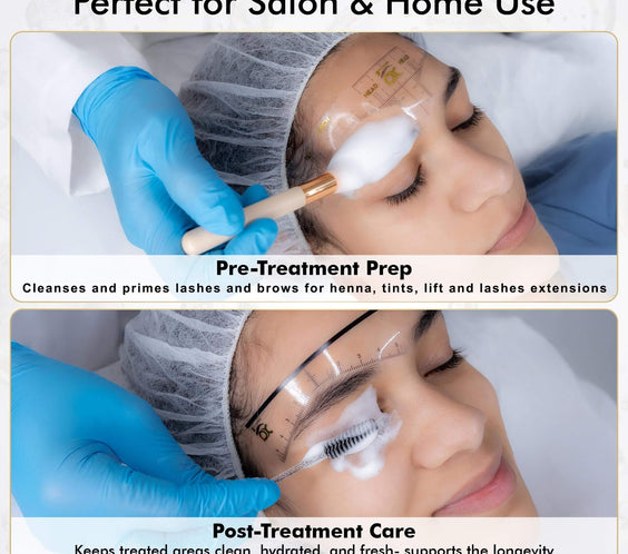 Champú Limpiador Espumoso Brows Xpert – Suave y Libre de Aceite | Prepara Antes de Tinte o Henna | Para Piel Sensible | Botella de 60ml – Uso Profesional y Doméstico