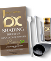 Kit de retoque de sombreado profesional BROWSXPERT — Henna herbal con plato de mezcla, batidor y brocha | 3.5g | Marrón profundo natural oscuro