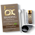 Kit de retoque de sombreado profesional BROWSXPERT — Henna herbal con plato de mezcla, batidor y brocha | 3.5g | Marrón profundo natural oscuro