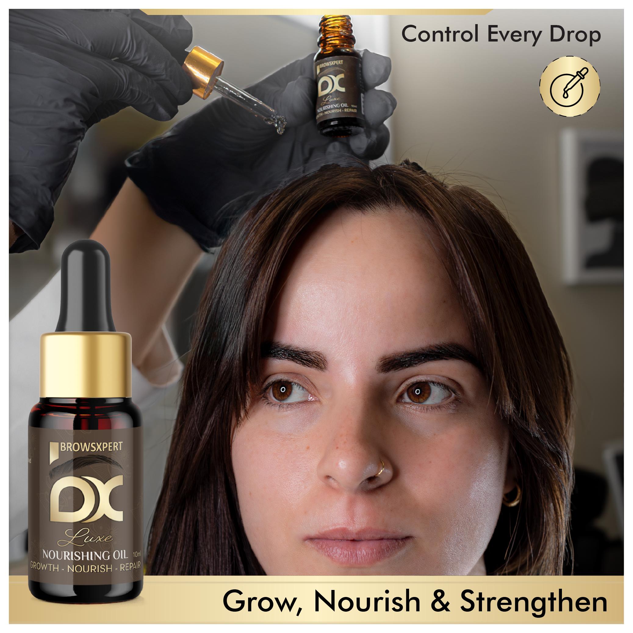 BROWSXPERT Brow Nourishing Oil - Dropper | Hair Growth, Serum for Fuller Brows | Beauty Professionals, Natural Repair | Castor Oil, Almond, Coconut, Sesame 10 ml