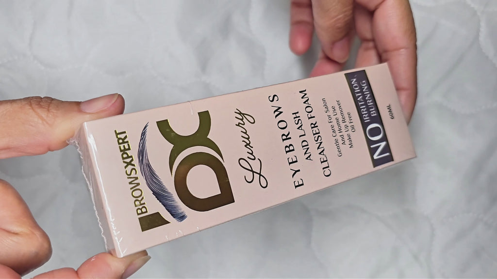 Brows Xpert Clarifying Shampoo Cleanser Foam – Gentle Oil-Free | Prep Before Tint or Henna | For Sensitive Skin | 60ml Bottle – Professional & Home Use